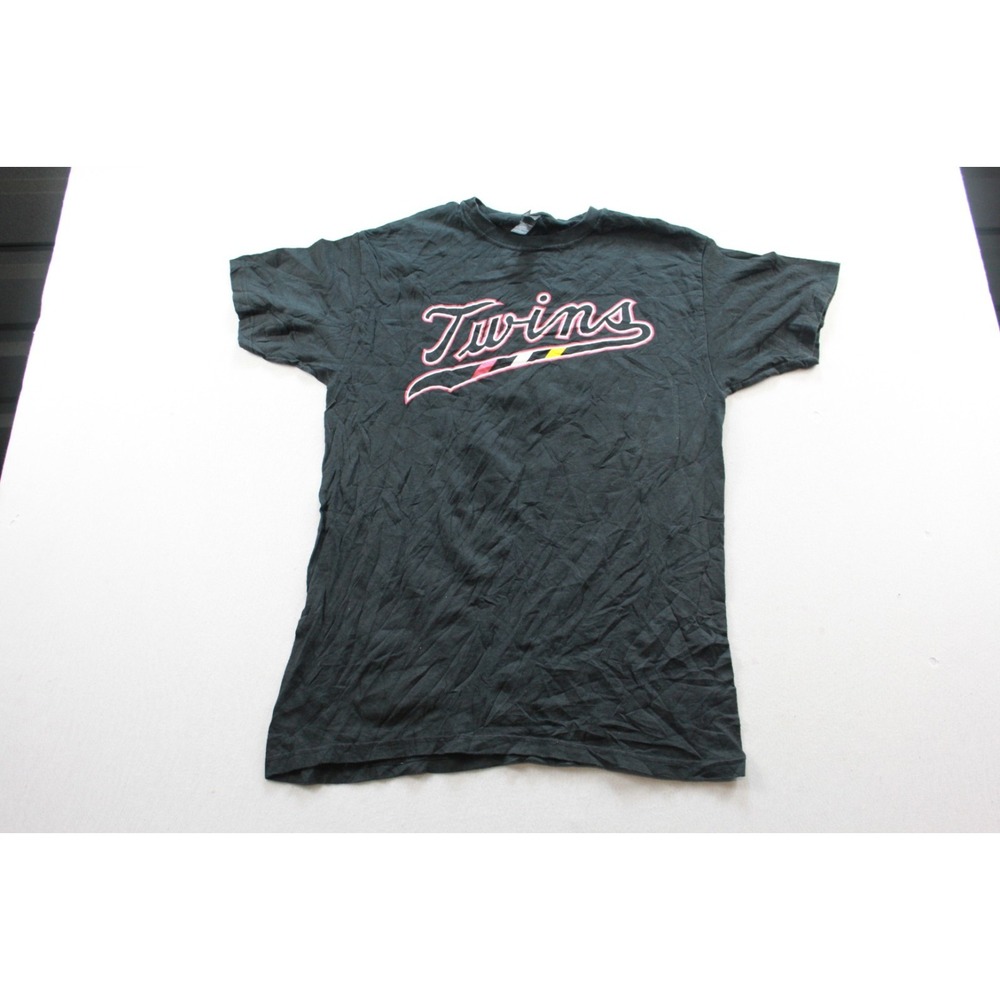 Minnesota Twins Men Black Shirt Short Sleeve Casual M & O Gold Size Meduim